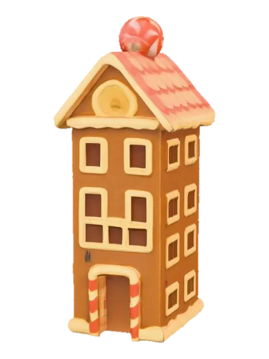 Gingerbread Tower - Try-3D-modell, genererad av AI