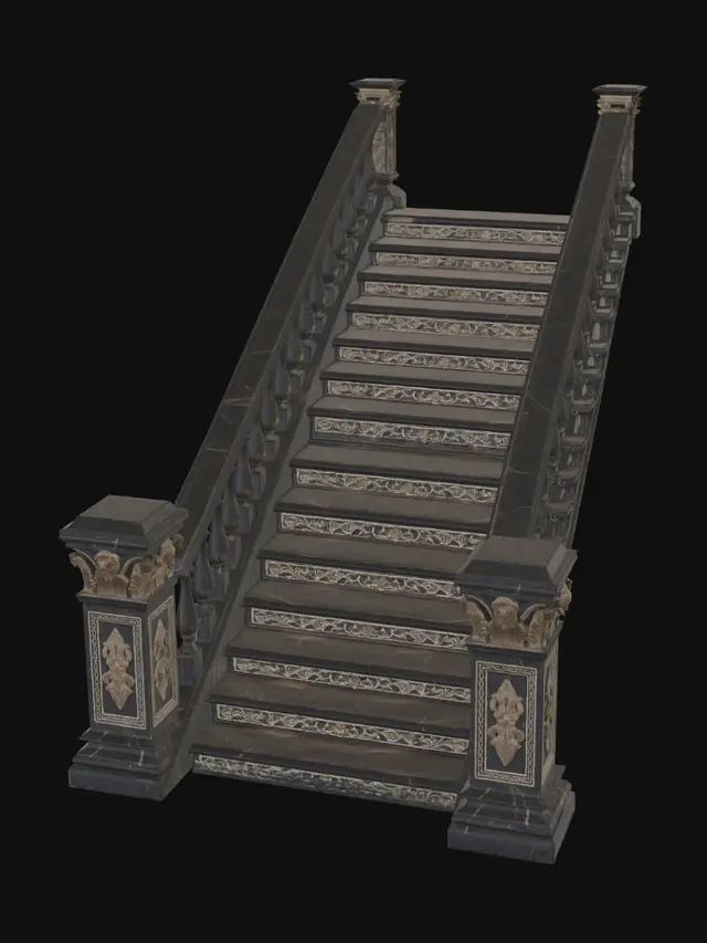 3D model for Opulent Marble Staircase