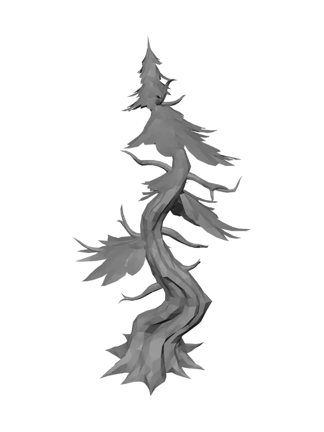 3D model for Twisted Indigo Tree