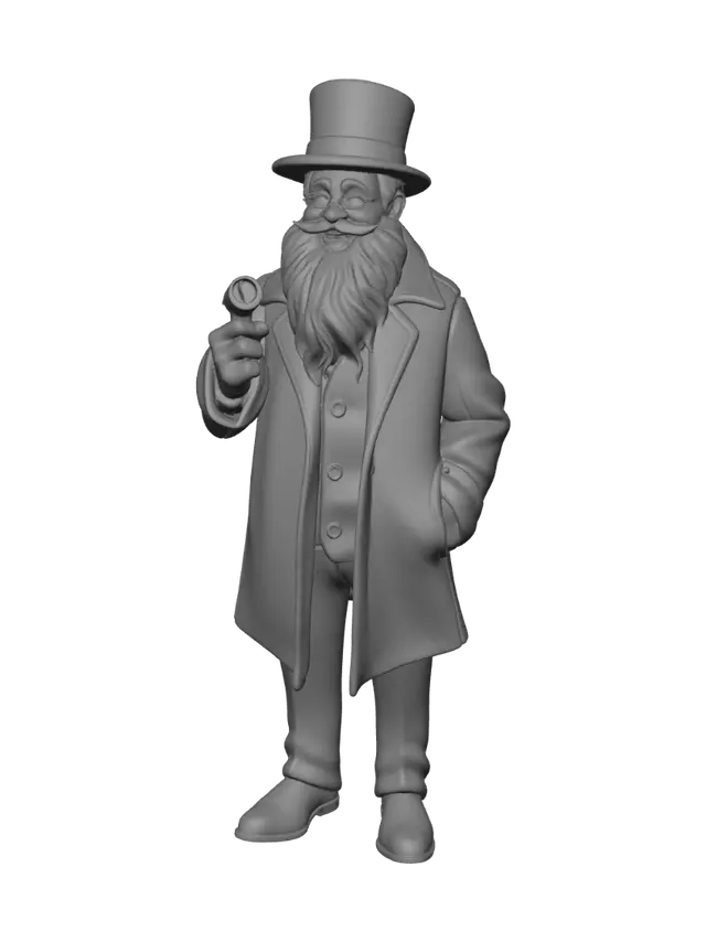 3D model for desine a hasidic jew smiling with a car vent connector