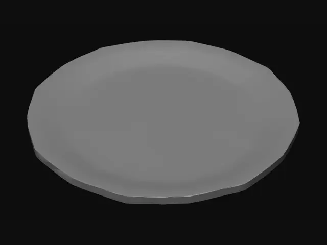 3D model for Blue Edged Octagonal Plate