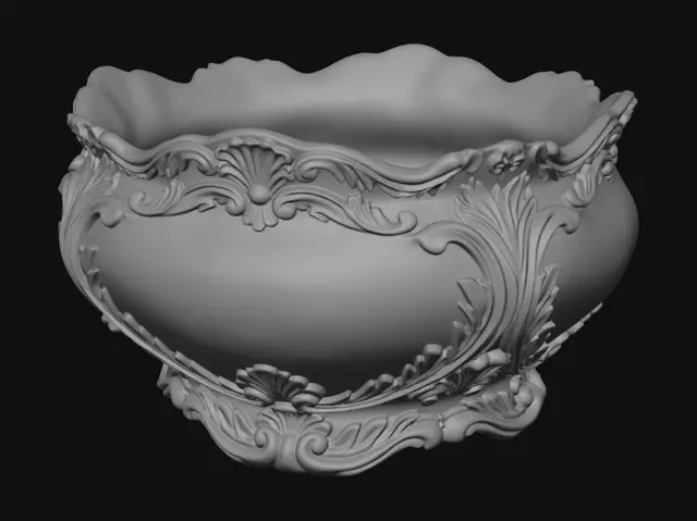 3D model for Rococo Ivory Bowl