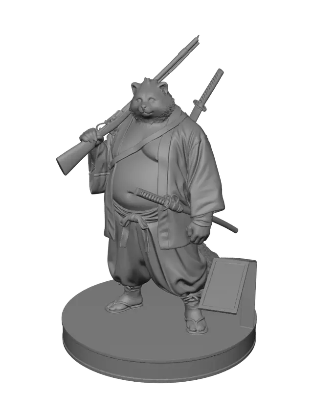 3D model for Raccoon Samurai