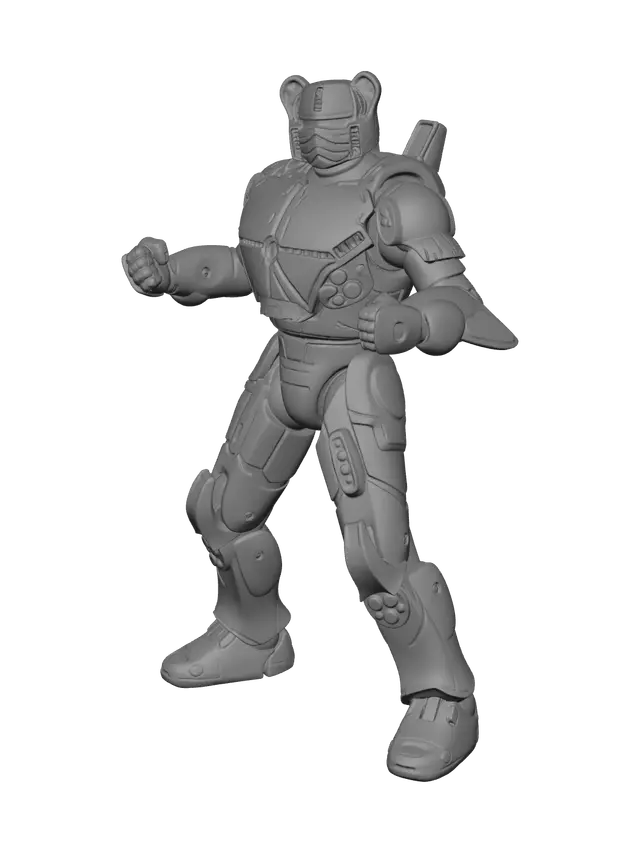 3D model for Stylized Mecha Team Leader
