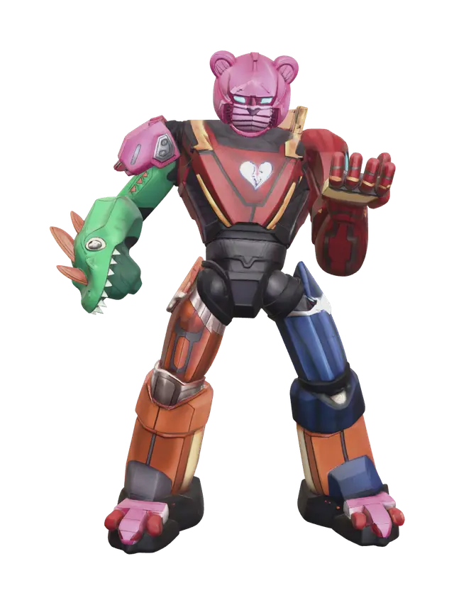 3D model for Low-Poly Mecha Team Leader
