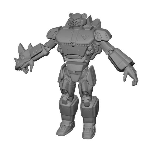 3D model for Modern Mecha Team Leader