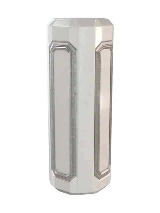 White tank - Cylinder 3D model, vytvořený pomocí AI