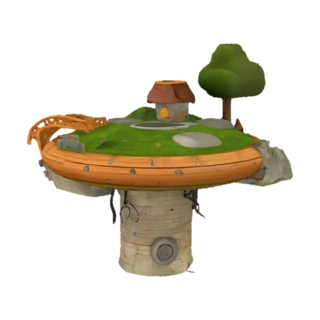 Floating Garden Plateau - Super 3D model, vytvořený pomocí AI