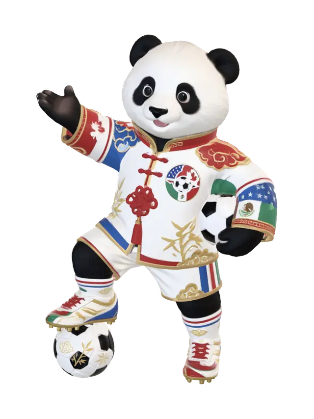 World Cup Panda - Worldcup 3D model, vytvořený pomocí AI
