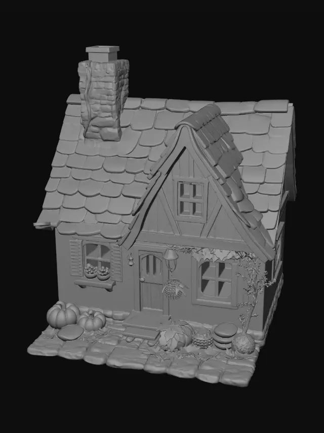 3D model for Cozy Autumn Cottage
