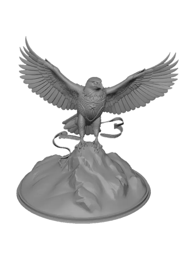 3D model for Liberty Soars Over the Snowy Peak