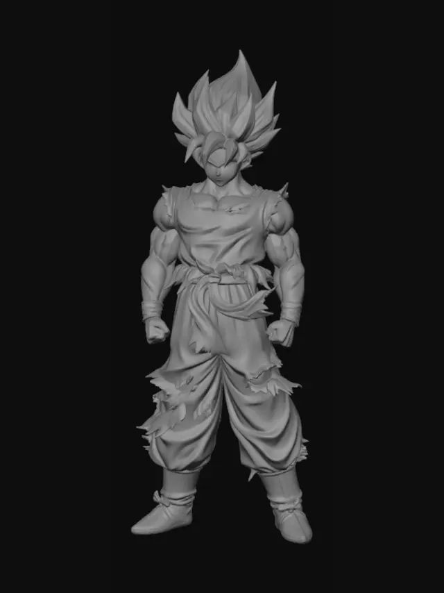 3D model for Battle-worn Super Saiyan Goku