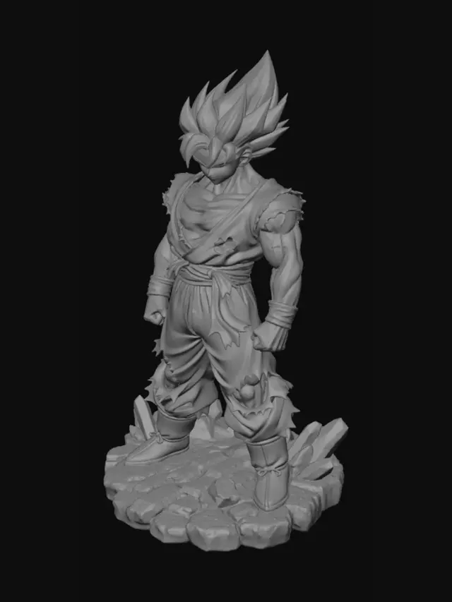 3D model for Battle-Worn Goku Statue