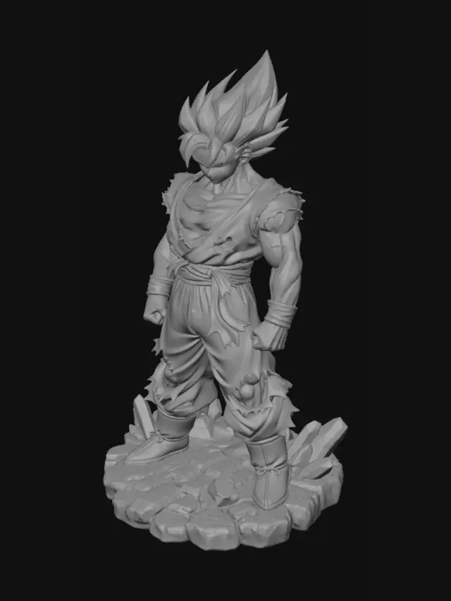 3D model for Battle-Worn Goku Statue