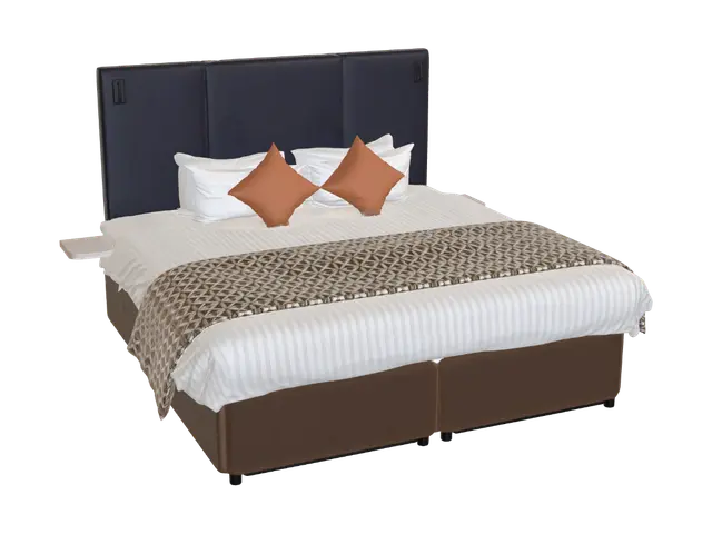 Urban Retreat Hotel Room 3D model, vytvořený pomocí AI