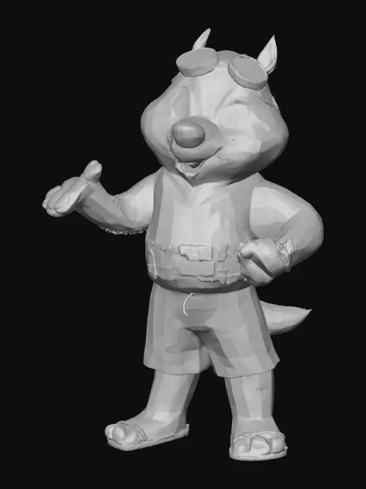 3D model for Wiley the Wolf