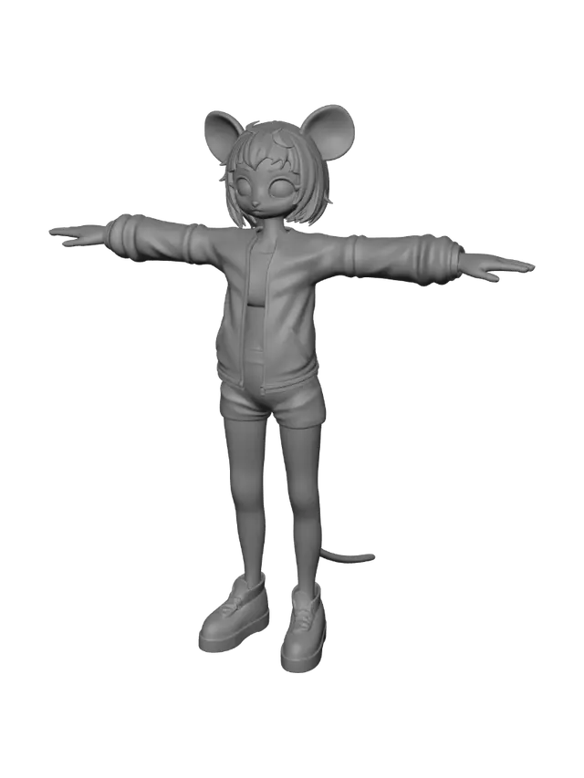 3D model for Amber the Adventurous Mouse