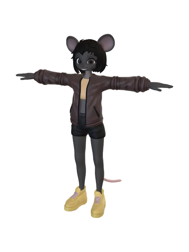 3D model for Amber the Adventurous Mouse