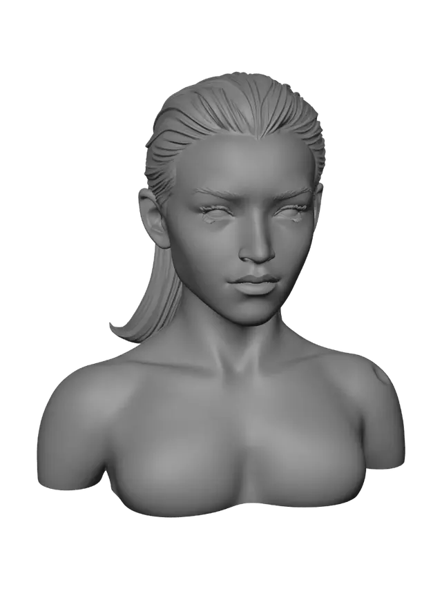 3D model for Neon Chrome Portrait