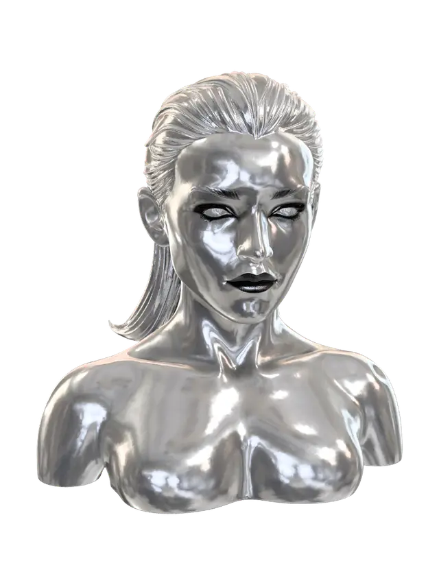 3D model for Neon Chrome Portrait