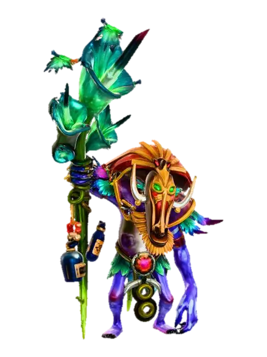 Mystical Shaman Sage - Gamingcharacter 3D model, vytvořený pomocí AI