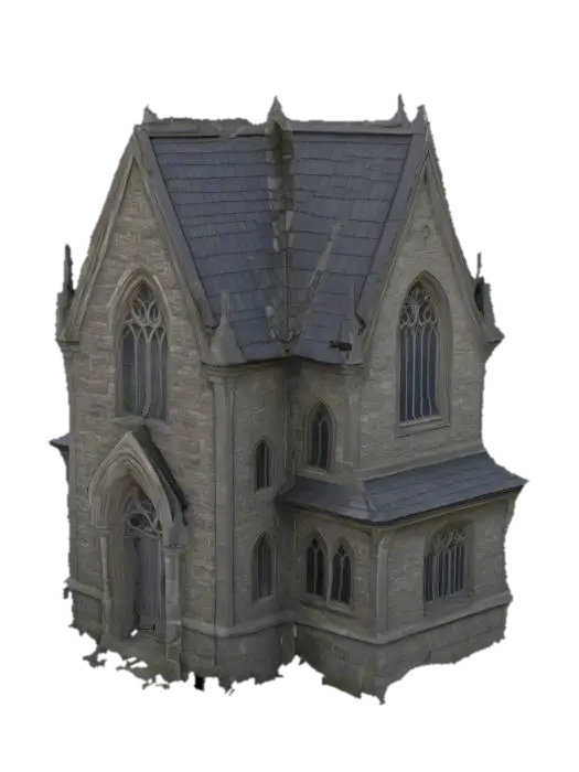 Gothic Chapel Model 3D model, vytvořený pomocí AI