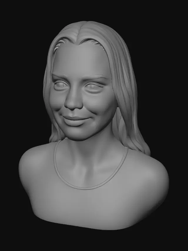 3D model for Close-Up Portrait: Warm Smile