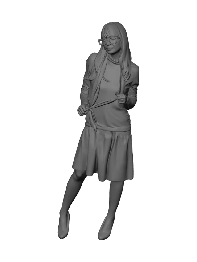 3D model for Vintage Chic with Floral Skirt