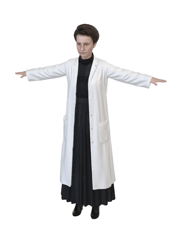 3D model for T-Pose in a Lab Coat