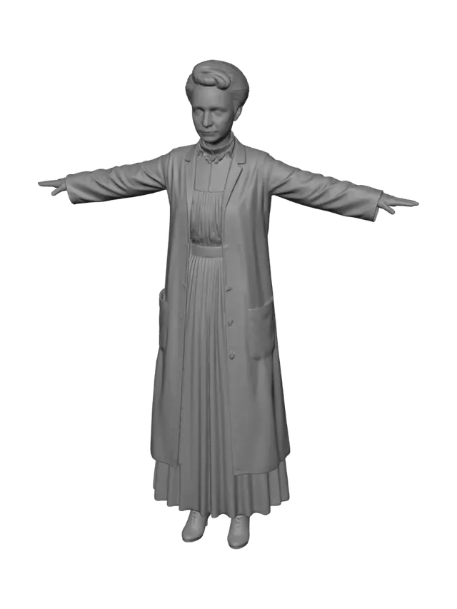 3D model for T-Pose in a Lab Coat