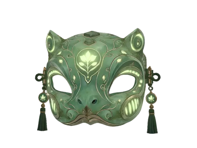 Emerald Lotus Masquerade 3D model, vytvořený pomocí AI