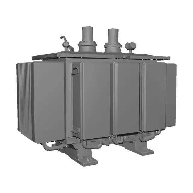 3D model for Create a realistic game-ready 3D model of a soviet power transformer with early-1990s Eastern European industrial design. Materials: painted steel in worn and dusty grey colored, with scratches, chipped paint, slight rust at bends and around mounting holes, dust and grime in corners. No labels, no logos, no readable text. Clean topology, medium poly; separate parts for backplate, ring/cradle, strap/latch, fasteners.
