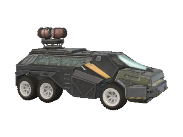 Ravager Armored Rover 3D model, vytvořený pomocí AI