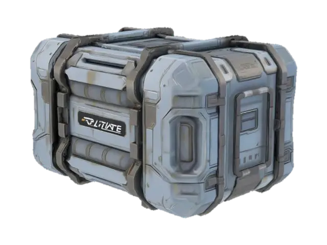 Futuristic Crate 3D model, vytvořený pomocí AI