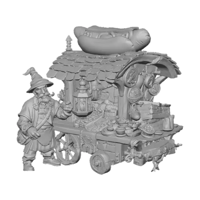 3D model for Hotdog Wizard's Cart