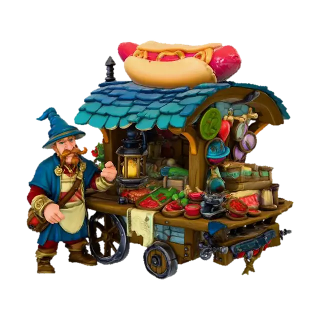 3D model for Hotdog Wizard's Cart