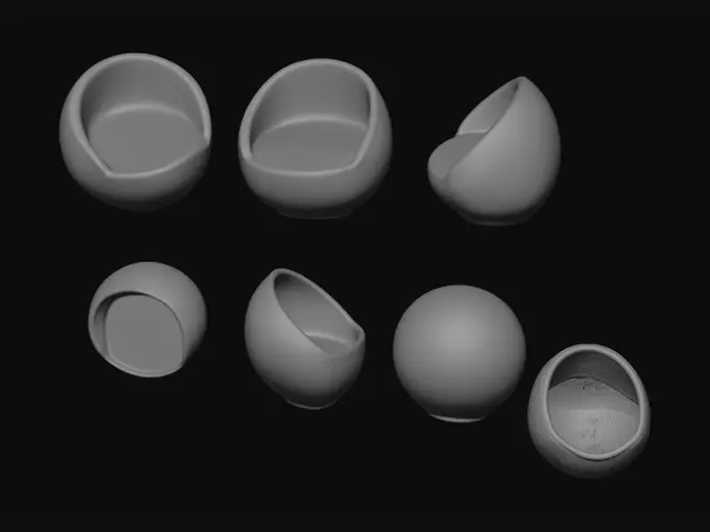 3D model for Cadeira Esférica Verde