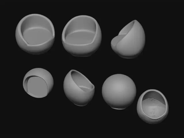 3D model for Cadeira Esférica Verde
