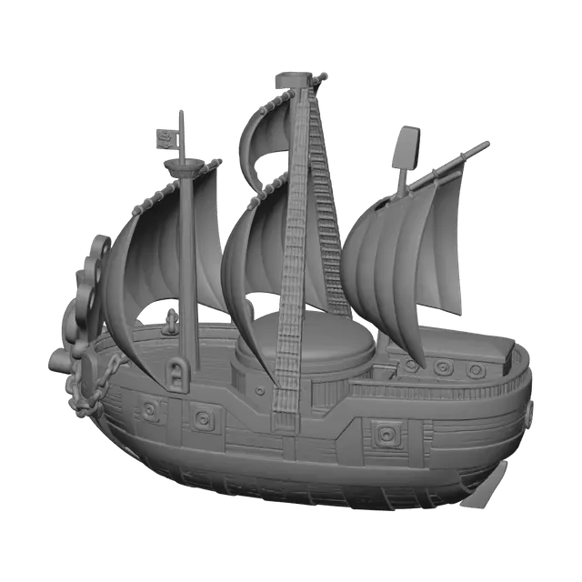 3D model for Stylized One Piece Ship
