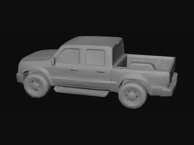 3D model for Blue Pickup Truck
