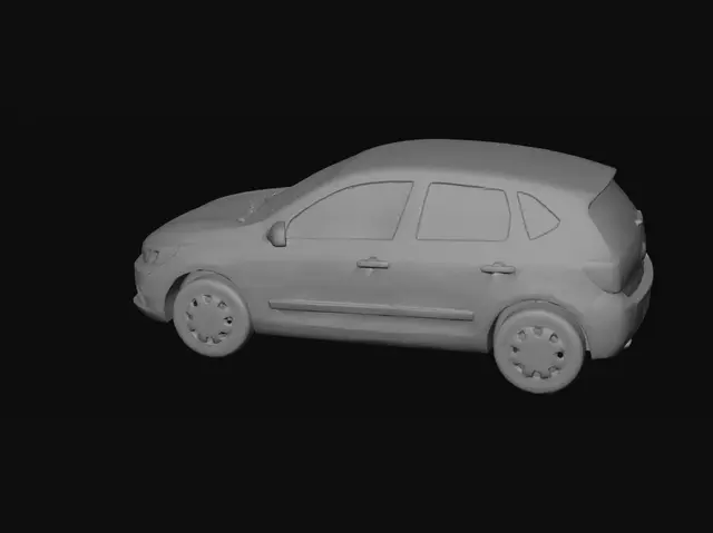 3D model for Blue Compact Hatchback