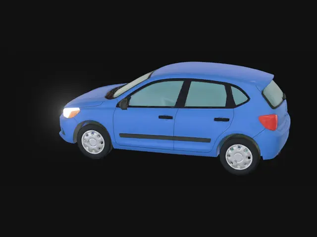 3D model for Blue Compact Hatchback