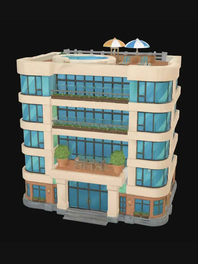 3D model for Rooftop Oasis