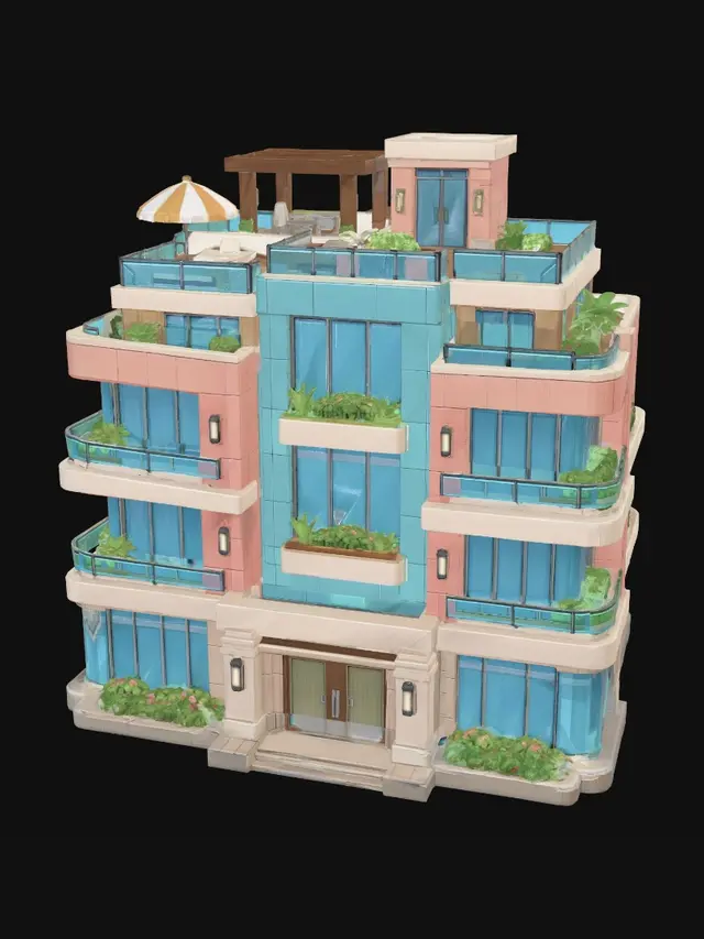 3D model for Rooftop Oasis