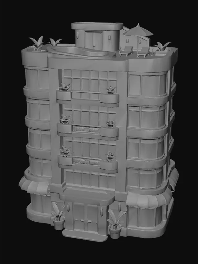 3D model for Rooftop Oasis