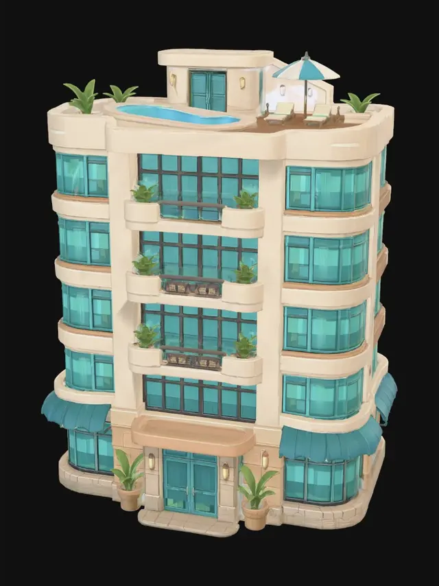 3D model for Rooftop Oasis