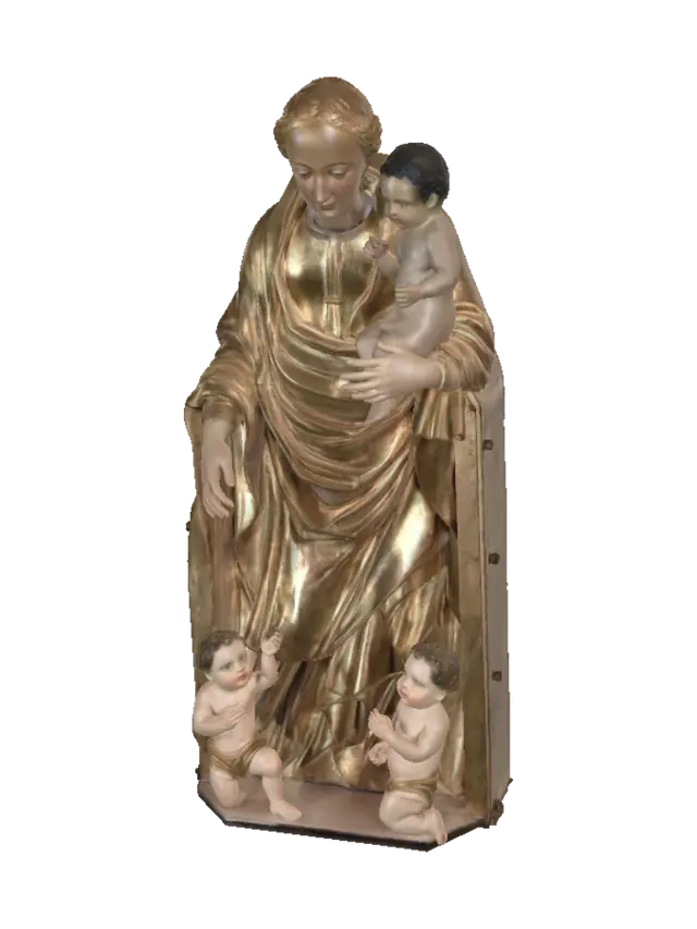 Virgen de los Desamparados Final - Cherubs 3D model, vytvořený pomocí AI