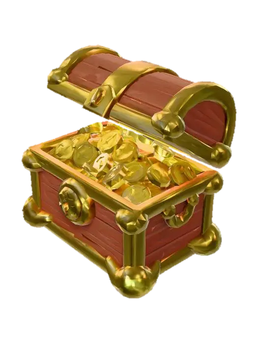 Golden Treasure Chest - Lowpolly 3D model, vytvořený pomocí AI