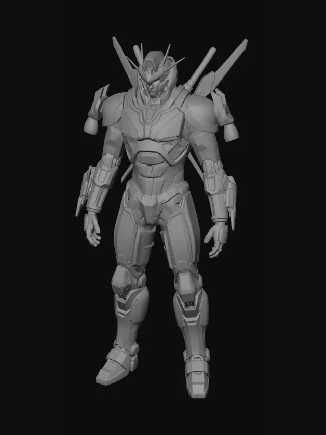 3D model for 在鋼彈肩膀加入日本旭日旗