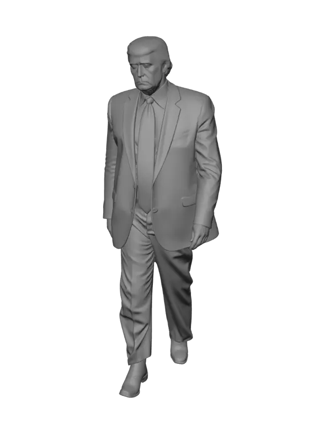 3D model for Executive Stride in a Navy Suit